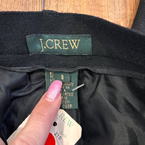 J.CREW VTG Tapered-Leg High Waist 100% Wool Black Pants Womens 8 NWT Made in USA - Picture 4 of 10
